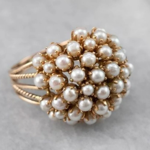 Anello con Perle Incastonate - Bush