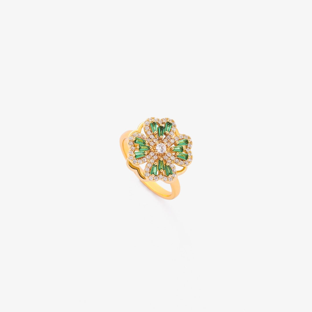 Anello Rotante in Gemma di Smeraldo | Oro
