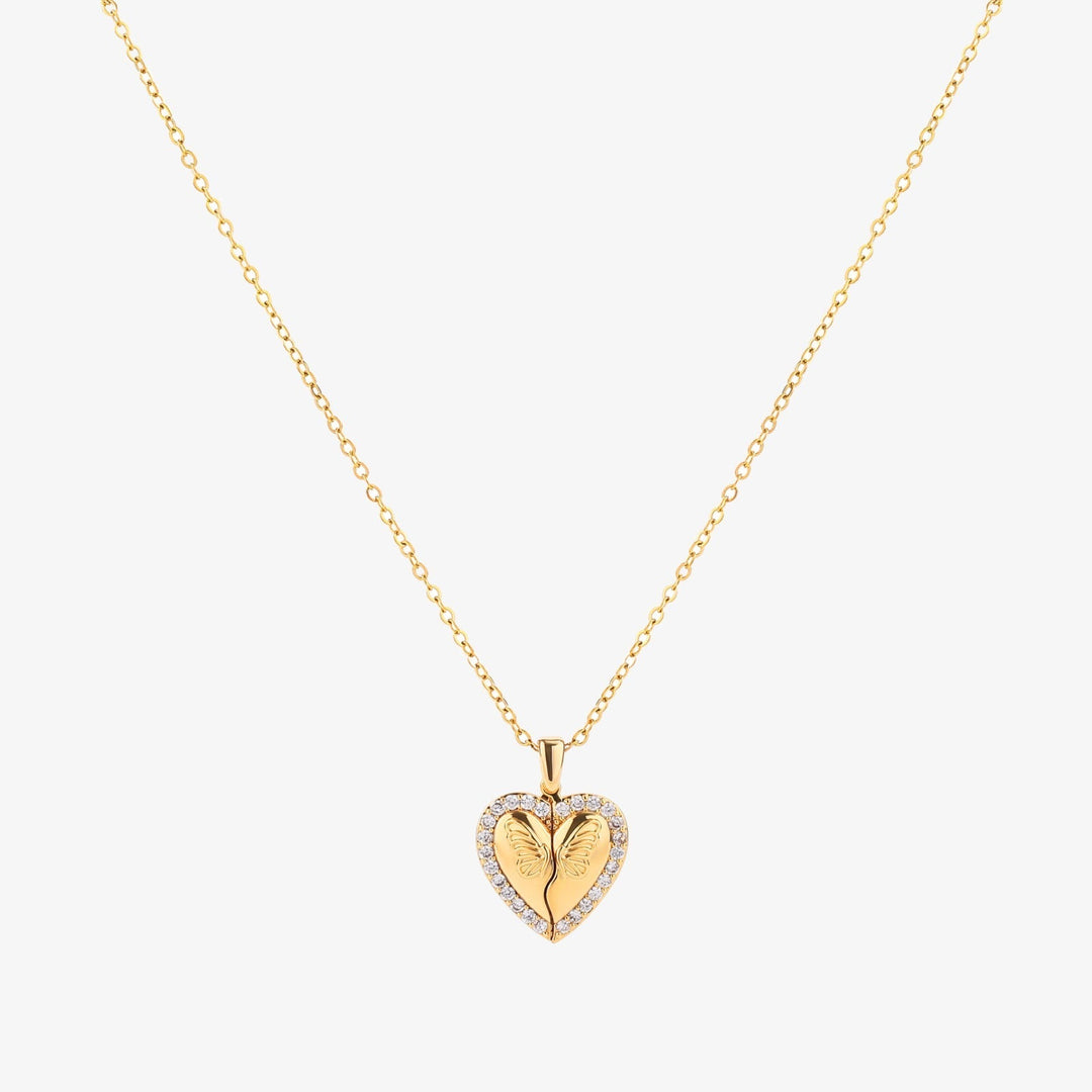 Collana a Cuore di Farfalla | Oro