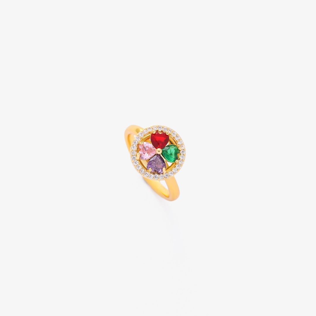 Anello Rotante Cuori Colorwave | Oro