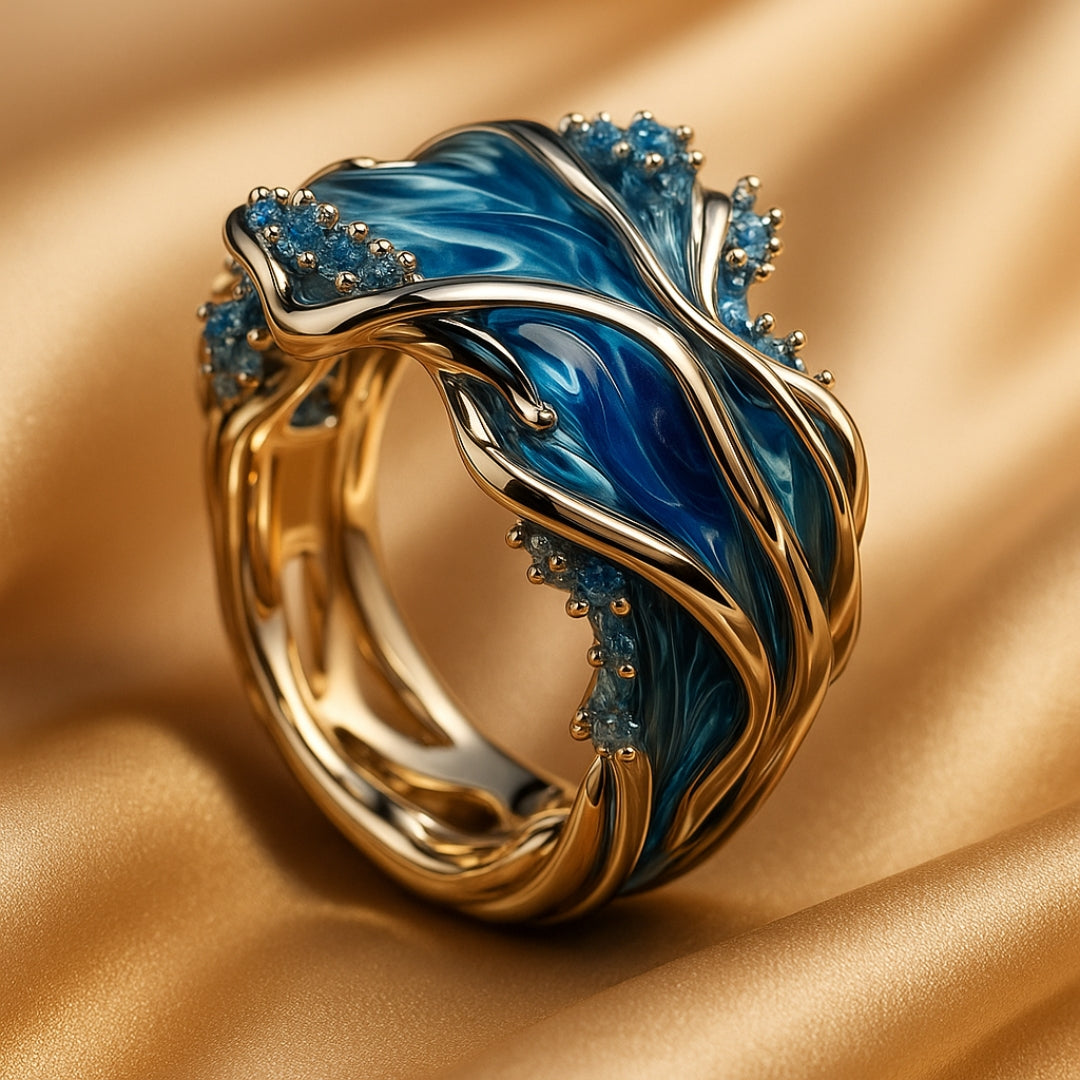 Anello Vintage Onda Dorata