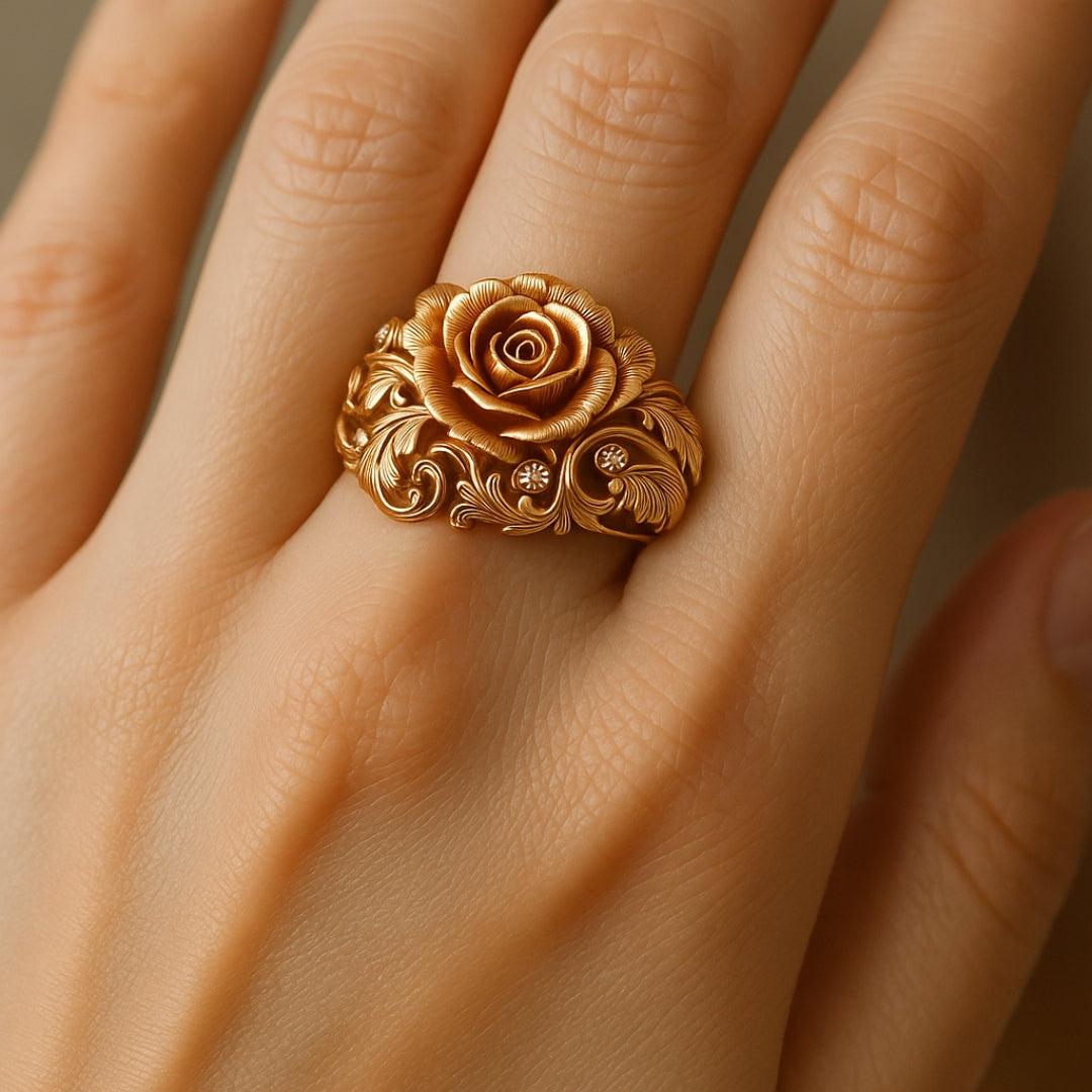 Anello Fiore color oro