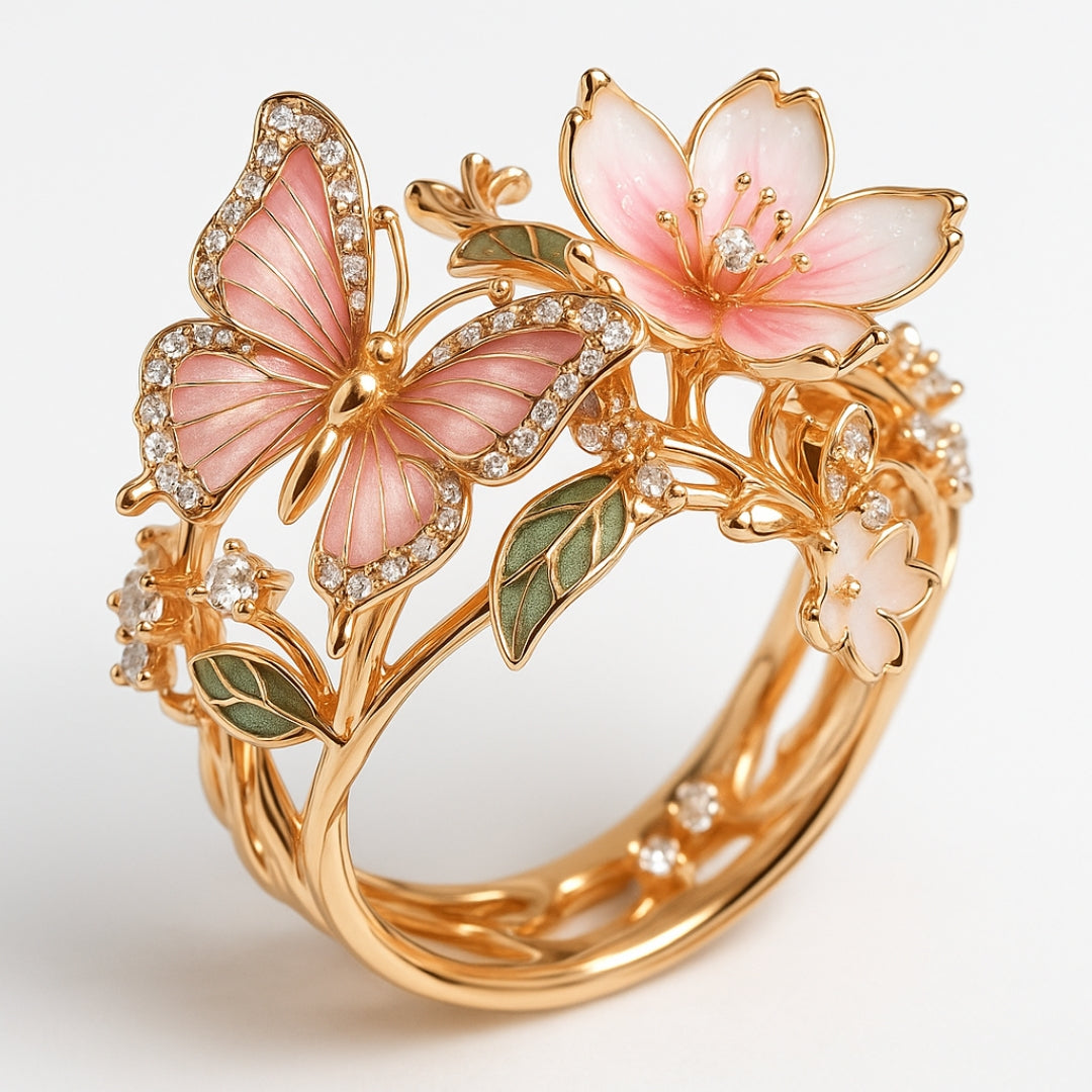 Anello in Zirconia Farfalla Naturale