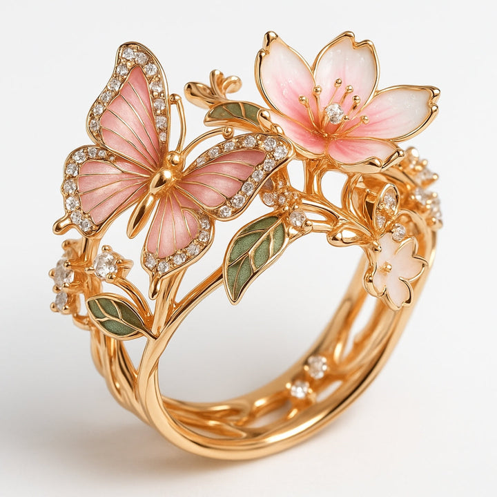 Anello in Zirconia Farfalla Naturale