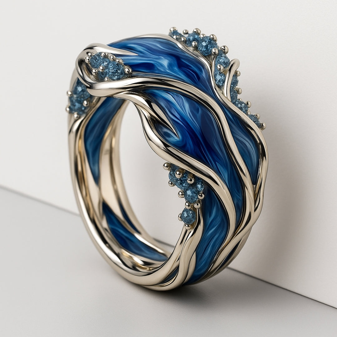 Anello Vintage Onda Dorata