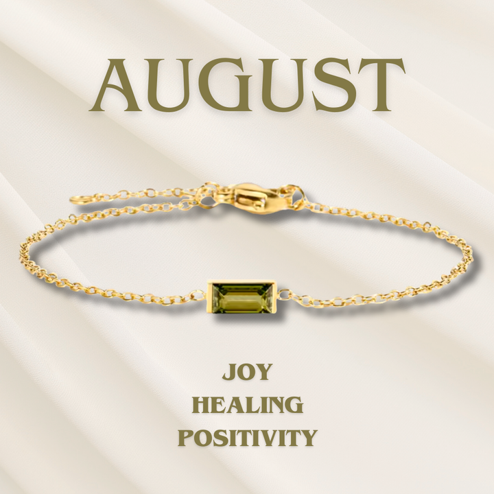 Bracciale con Pietra del Mese di Nascita Heartline