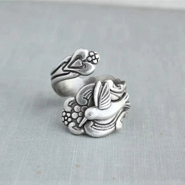 Anello Fiore Colibrì