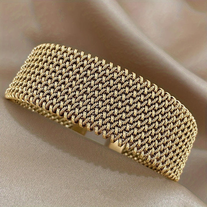 Bracciale Intrecciato Regolabile Placcato Oro