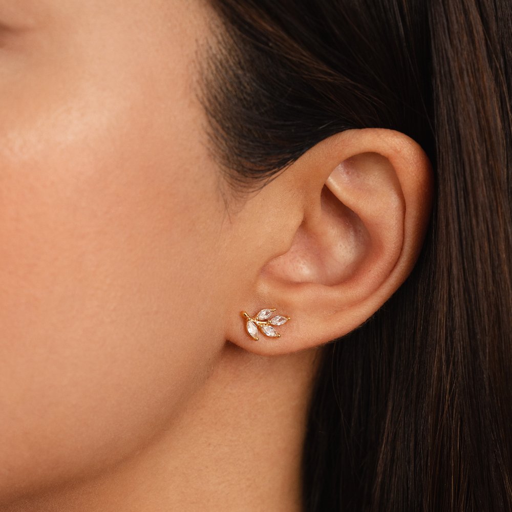Orecchini Foglia Crystal Chic