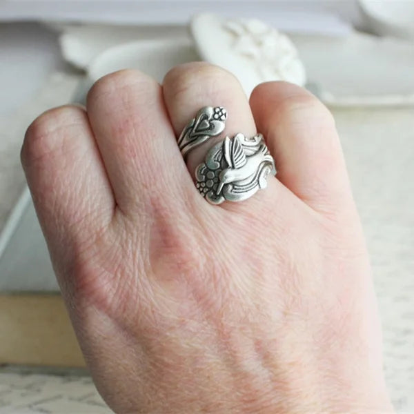 Anello Fiore Colibrì