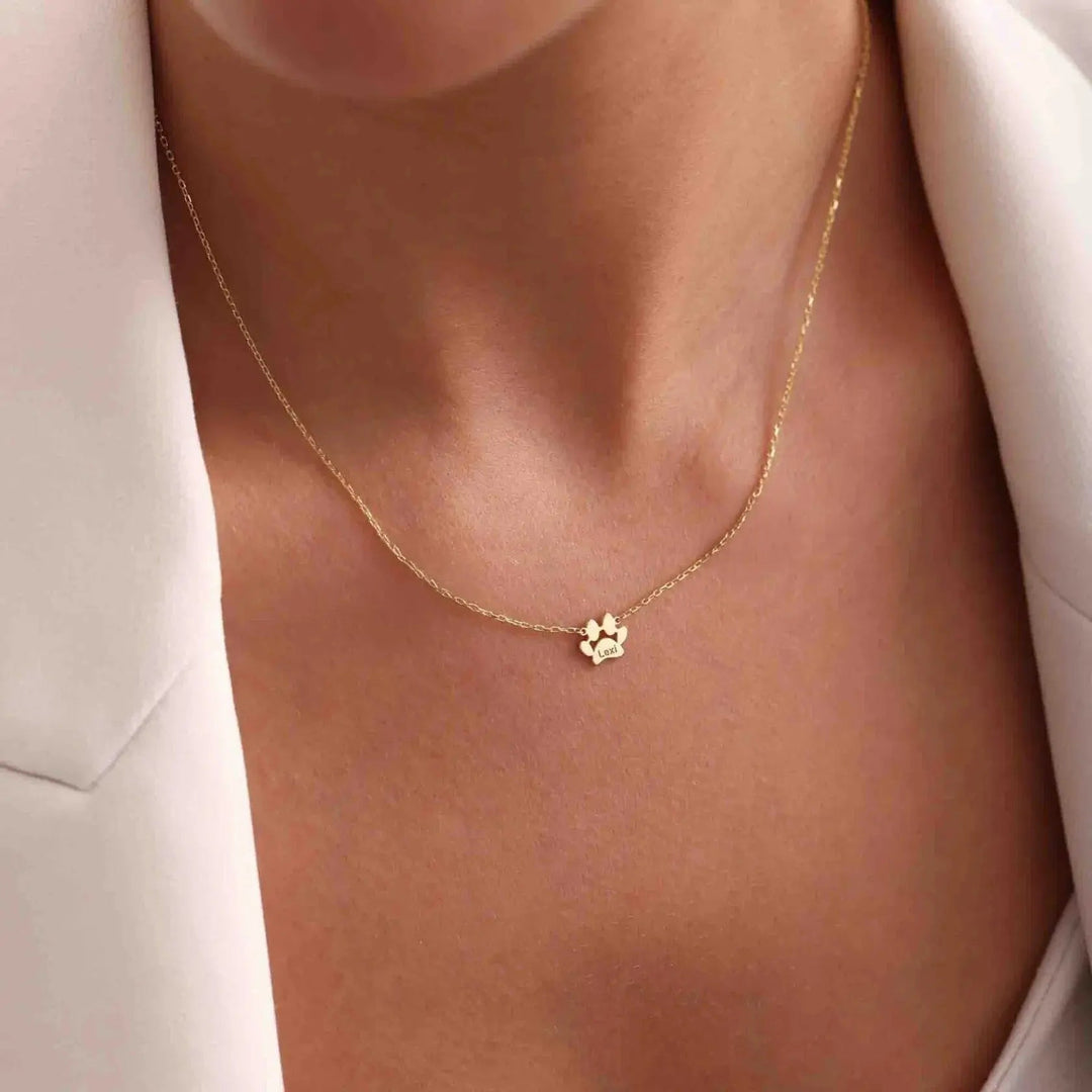 Collana Personalizzata con Nome di Zampa – Zampe Separate