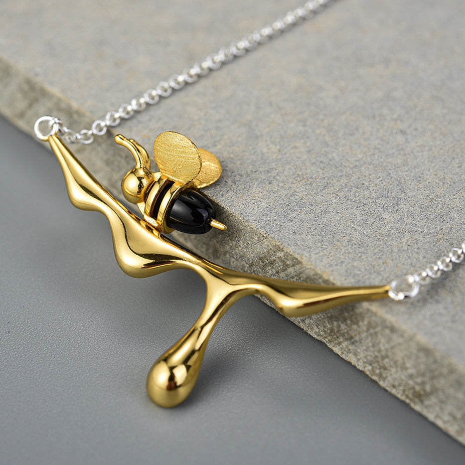Collana con Miele Gocciolante e Ape