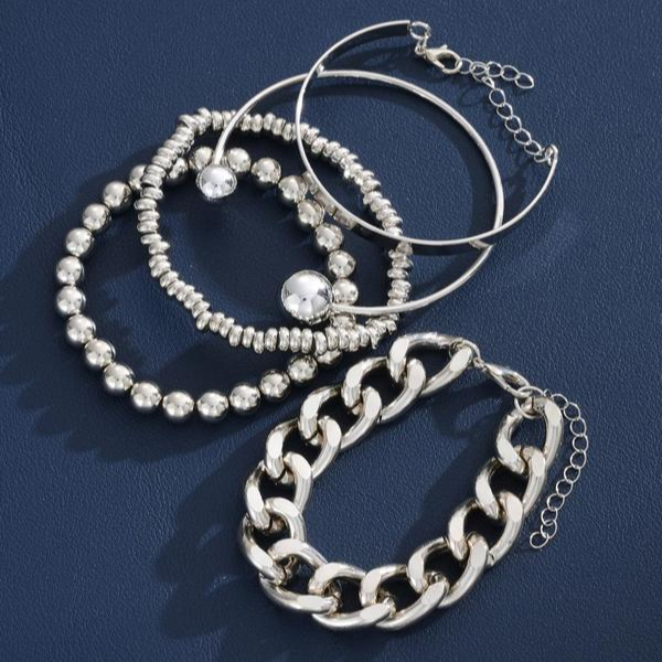 Set di 5 Bracciali Spessi Impilabili