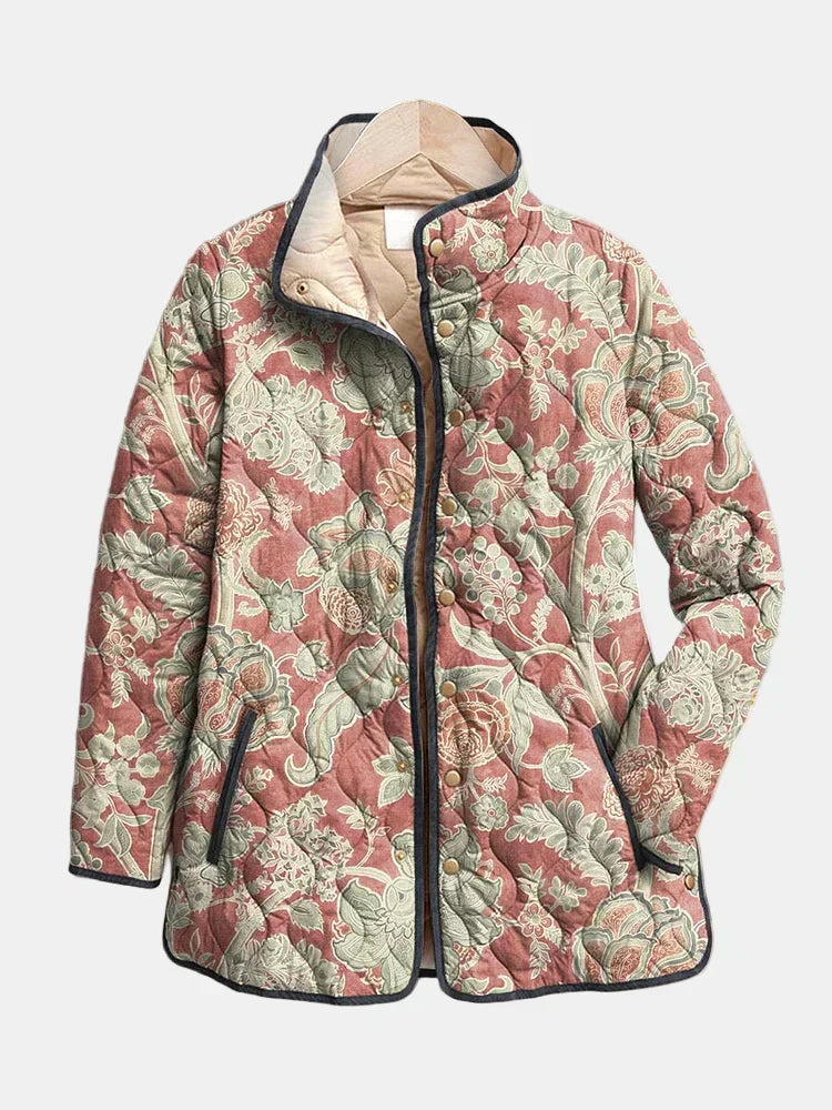 Naya | Giacca Quilted Casuale Floreale Vintage