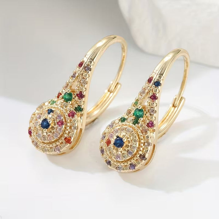 Orecchini Eleganza Multicolore Brillante