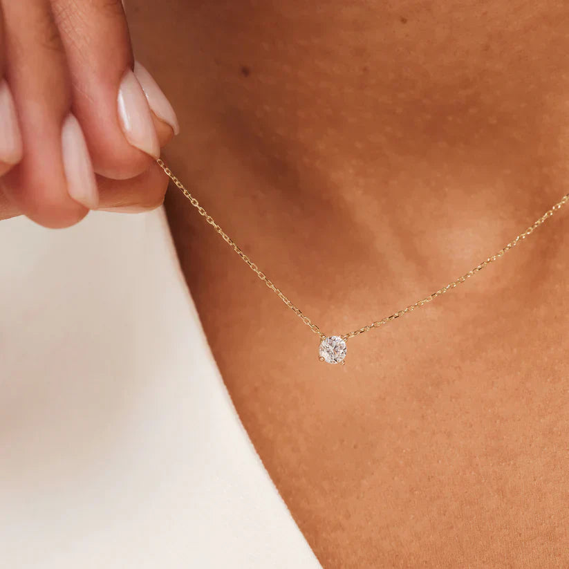 Collana in Pietra Moissanite Cléa | Oro
