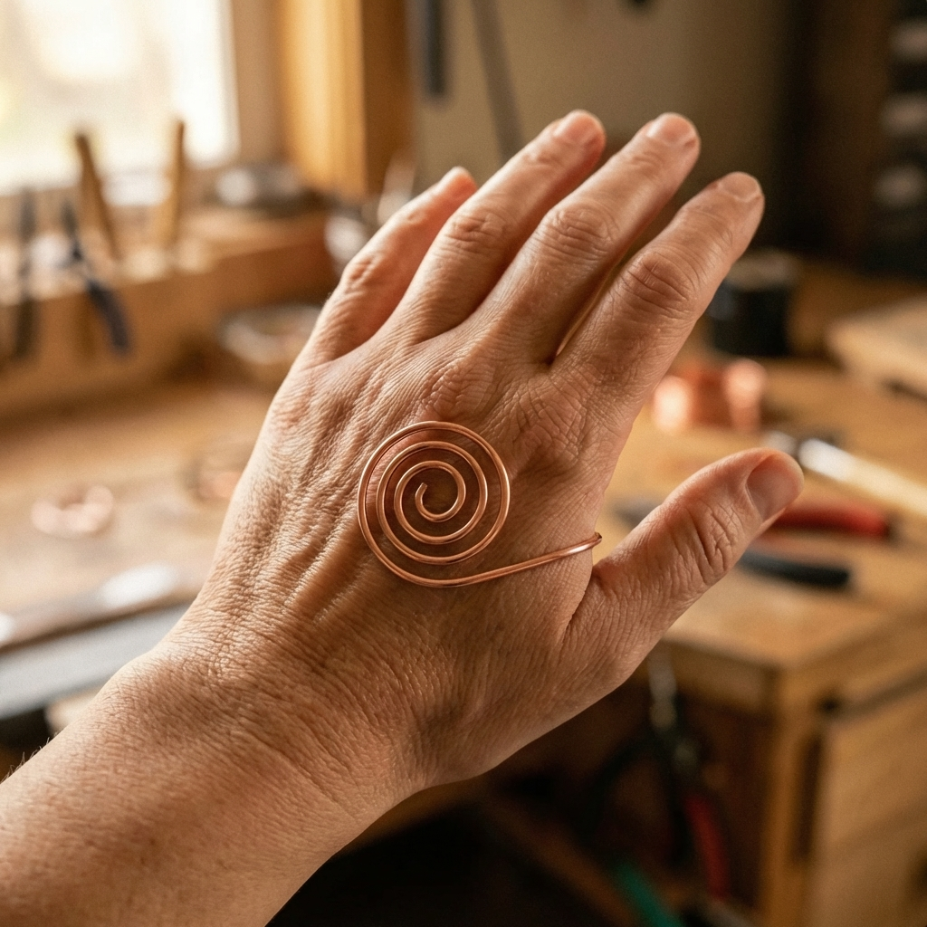 Spirale a Mano in Rame di Lucia & Mila