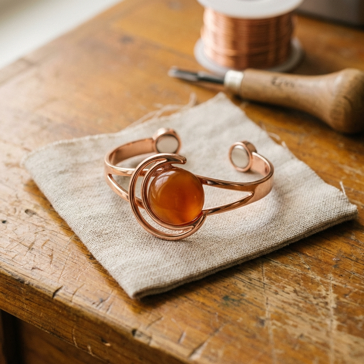 Bracciale in Rame Arancione di Lucia & Mila