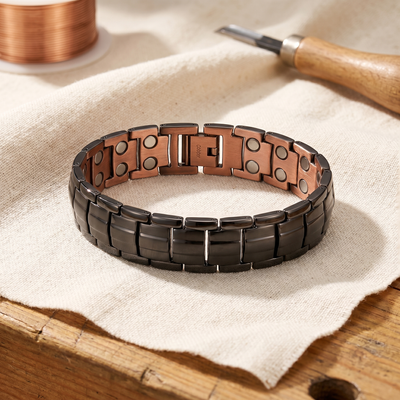 Bracciale in Rame per Uomo di Lucia & Mila - Ocra
