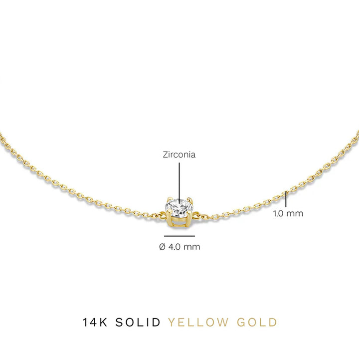 Bracciale Zirconia di Pietra | Oro Bianco