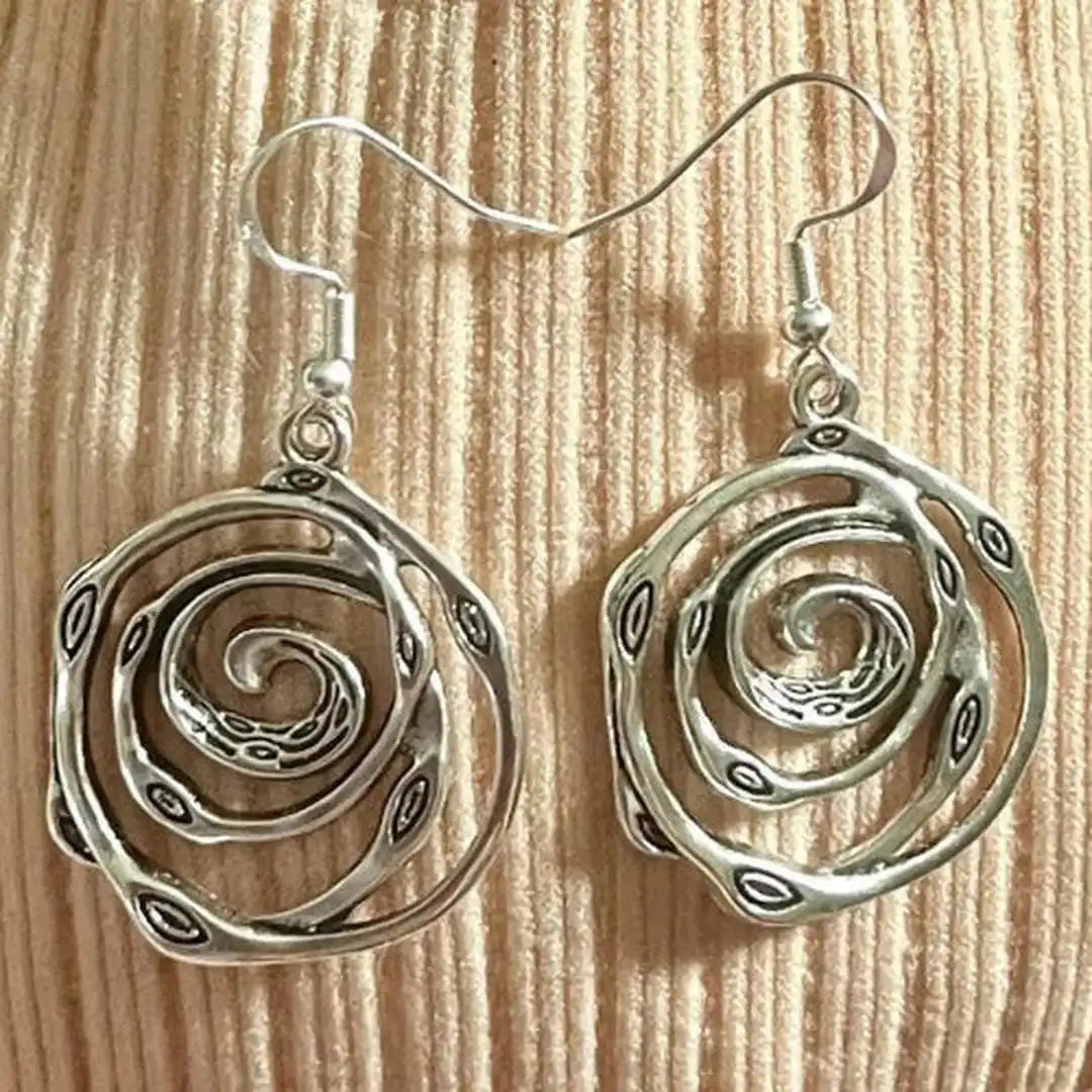 Orecchini Vintage Argento Labirinto