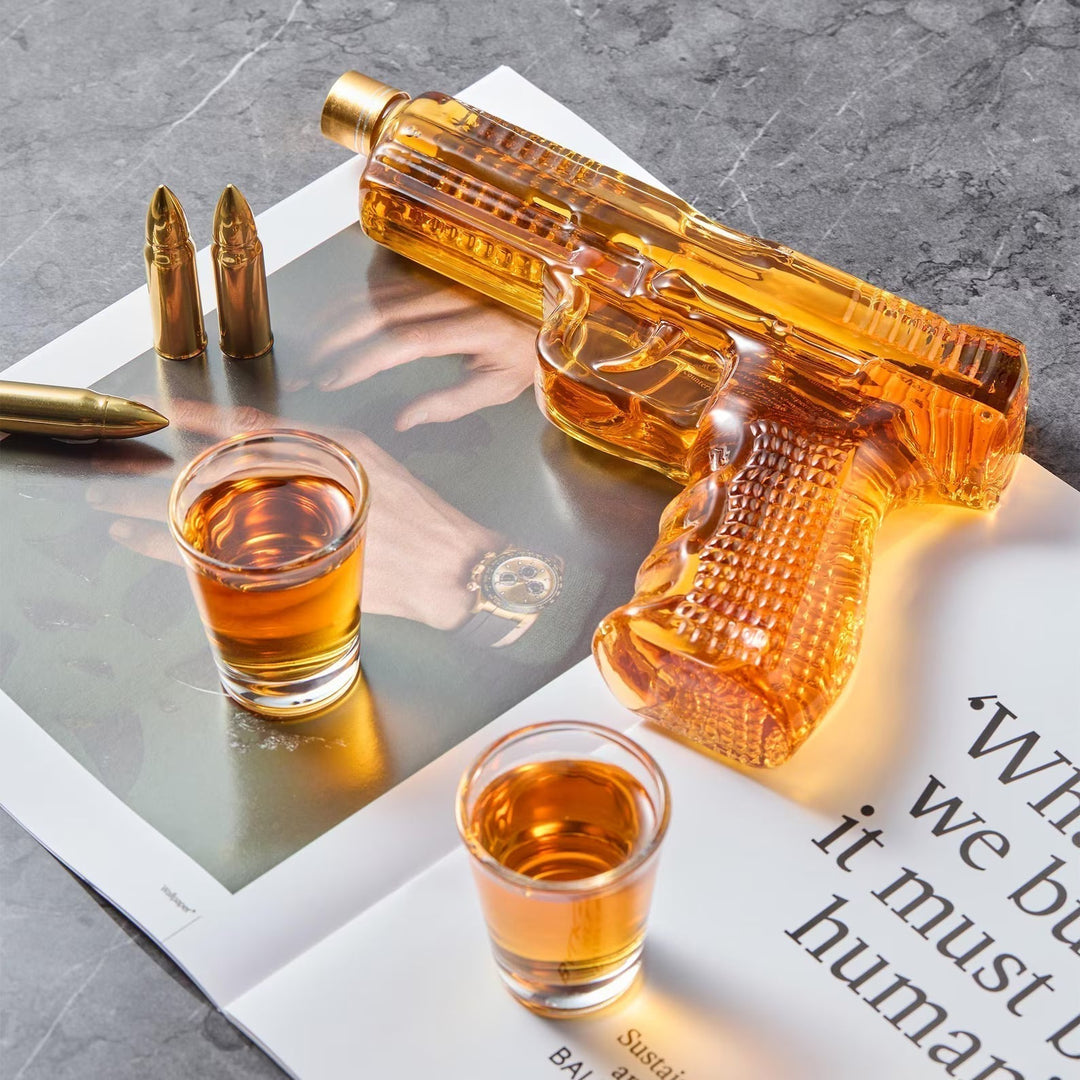 Bottiglia di Whisky – Edizione Set Arma con Bicchieri