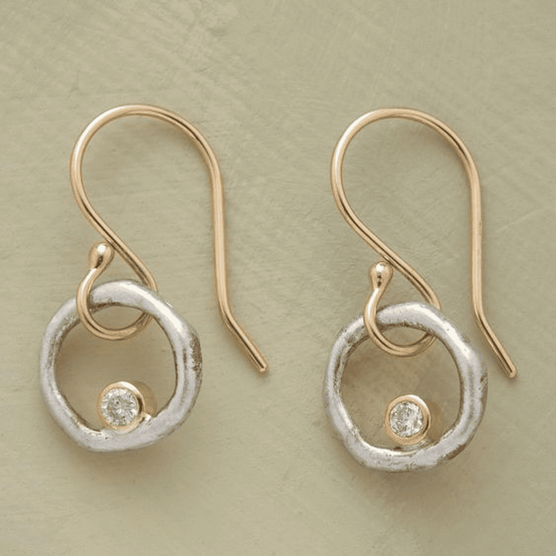 Orecchini Retro color oro e color argento