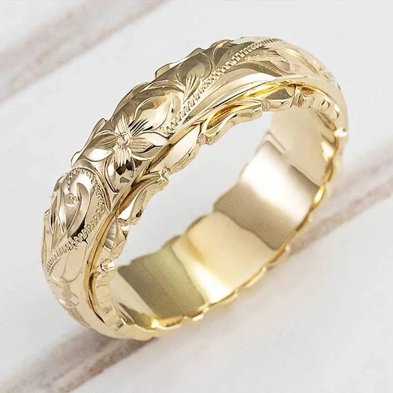 Anello color oro "Fiore Antico"