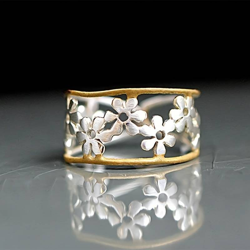 Anello Irregolare a Forma di Margherita Vuota