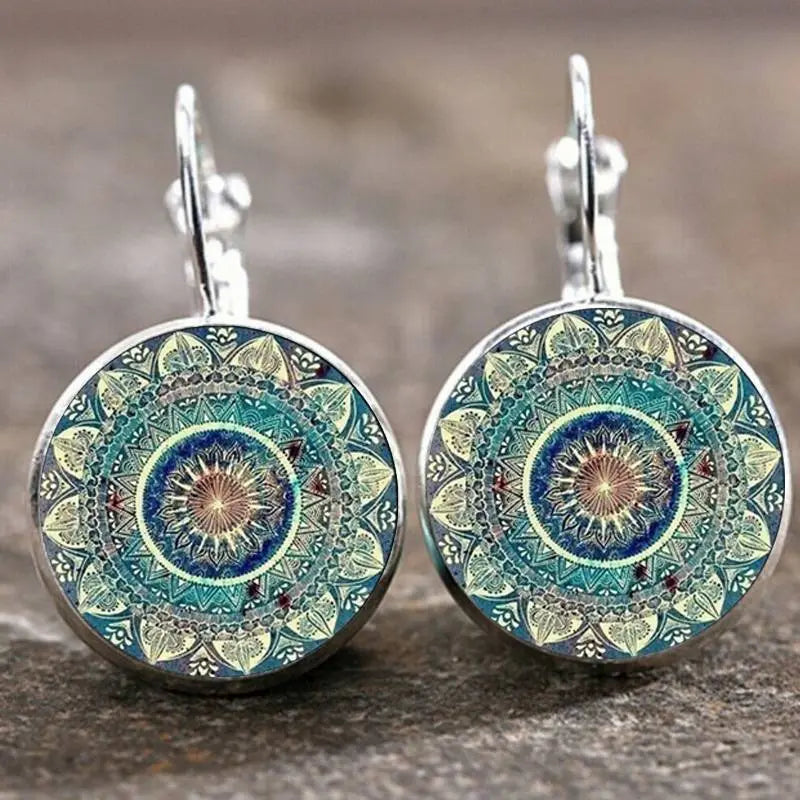 Orecchini Vintage Mandala Arrotondati