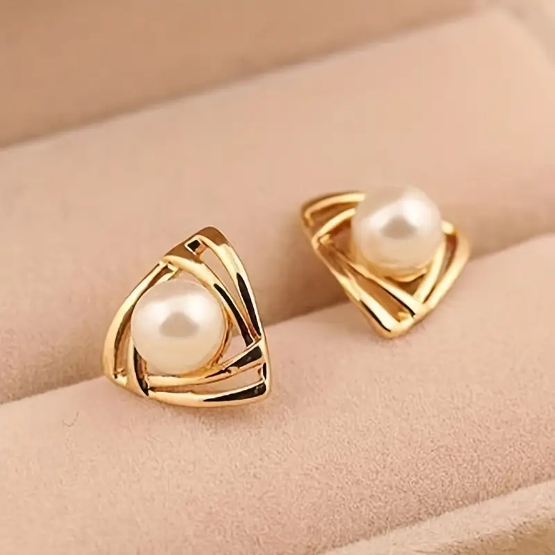 Orecchini Eleganti in Perla e color oro
