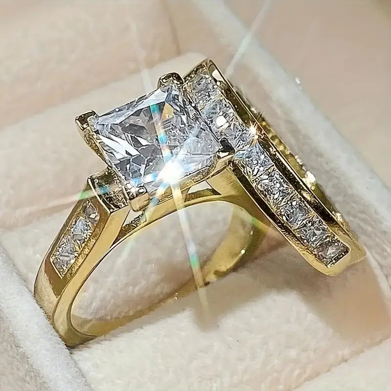 Set di Anelli in Zirconio Oro Vintage