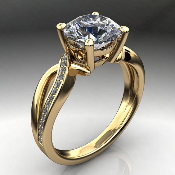 Anello Intrecciato in Zirconia Vintage