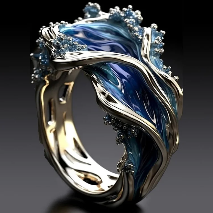 Anello Vintage Onda Dorata