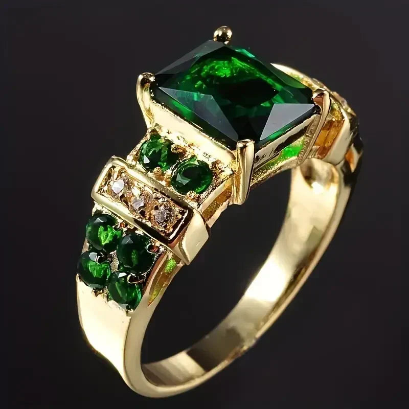 Anello Pietra Verde Squisito