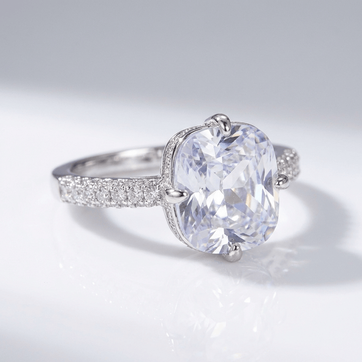 ANELLO ELEGANTE IN ZIRCONIA OVALE ORO BIANCO