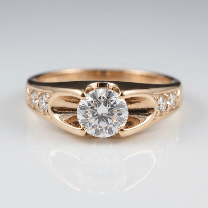 ANELLO SOLITARIO IN ZIRCONIA ORO ROSA CLASSICO