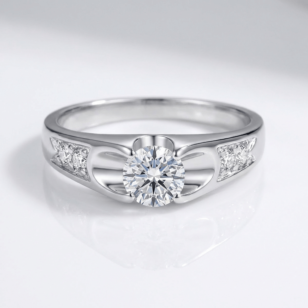 ANELLO SOLITARIO IN ZIRCONIA ORO ROSA CLASSICO