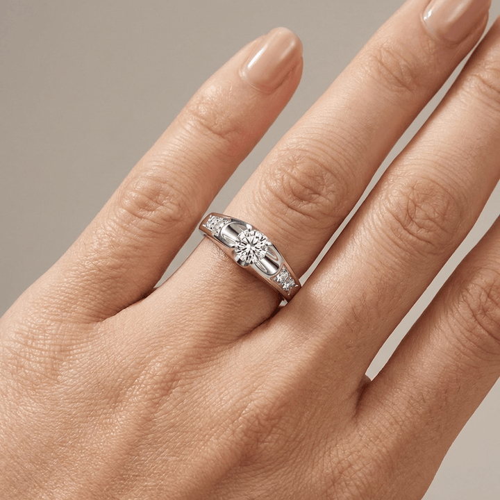 ANELLO SOLITARIO IN ZIRCONIA ORO ROSA CLASSICO