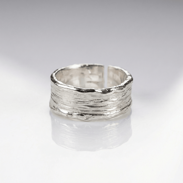ANELLO DUE TONI color oro E ARGENTO FATTO A MANO - (REGOLABILE)