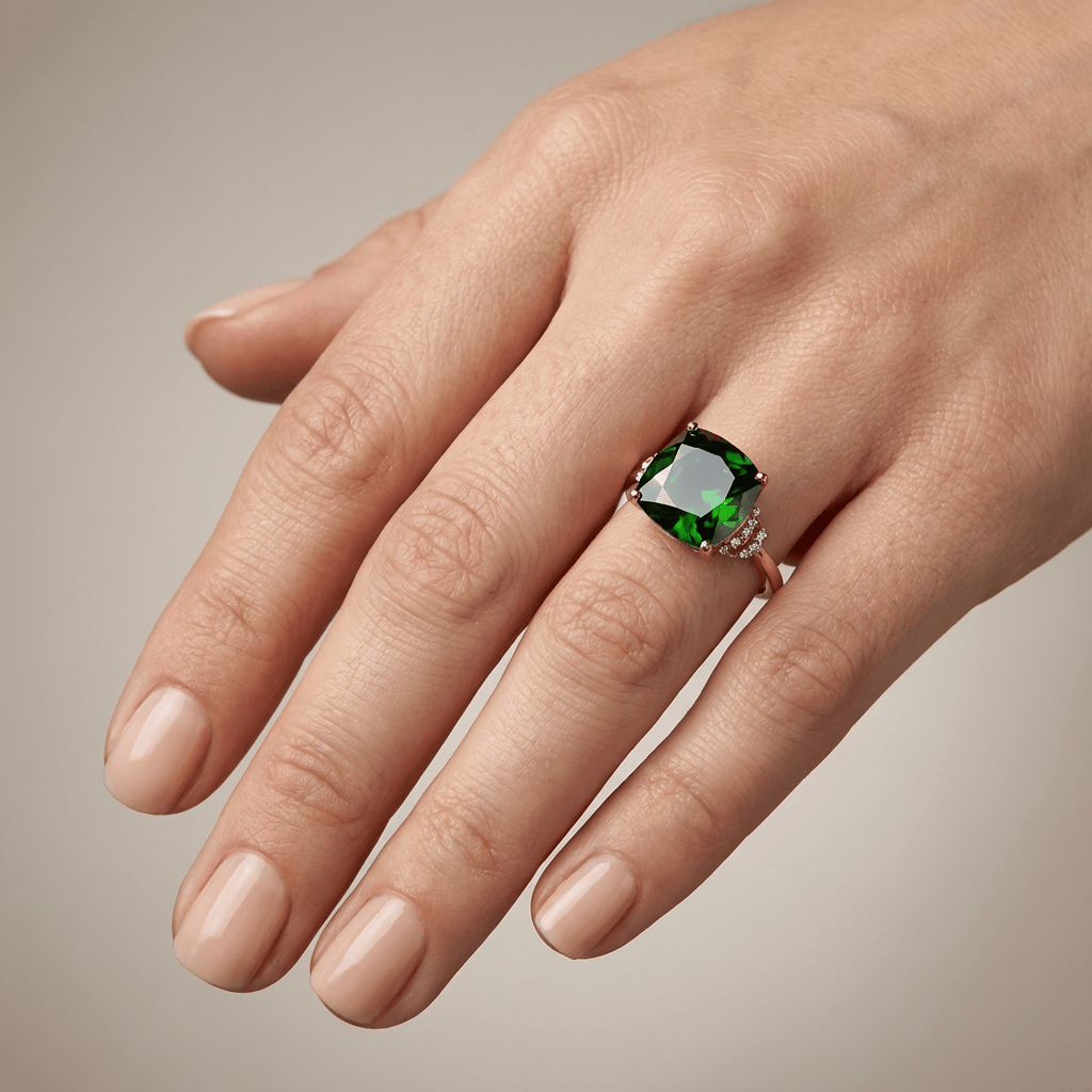 ANELLO IN GEMMA ORO ROSA
