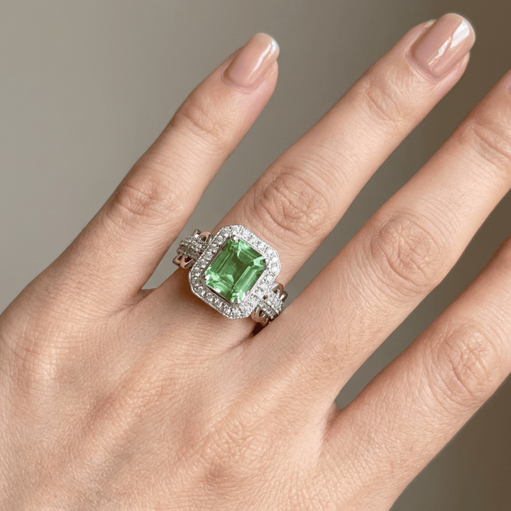 ANELLO HALO EMERALD