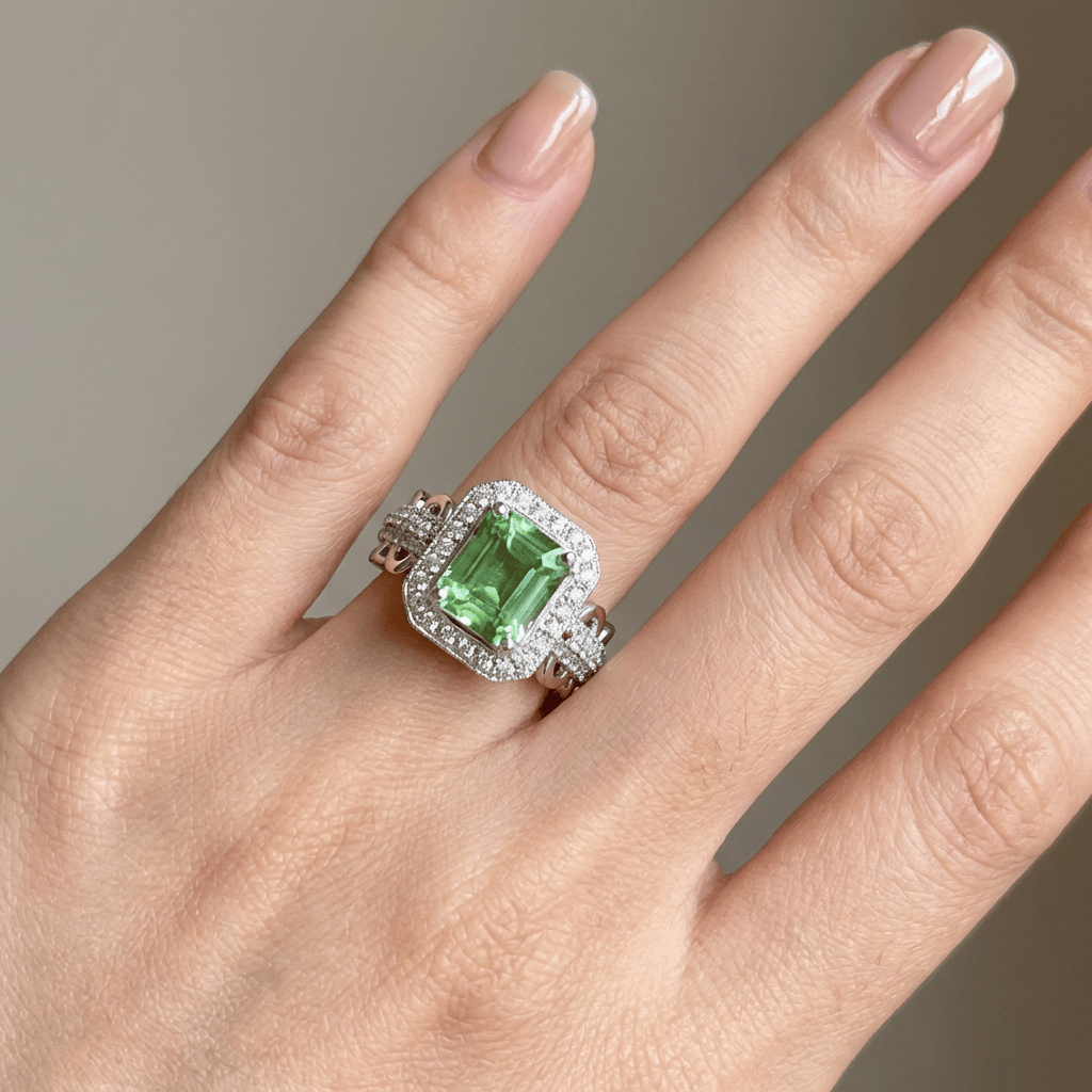 ANELLO HALO EMERALD
