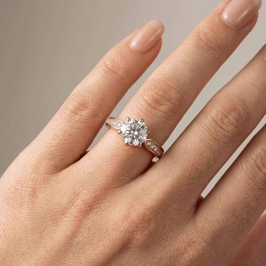 ANELLO PAVE IN Zirconia ROSE GOLD - (REGOLABILE)