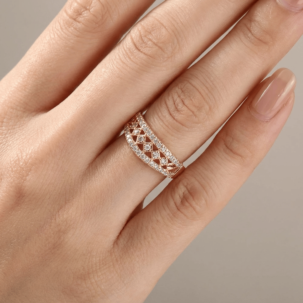 ANELLO color argento PLACCATO ORO
