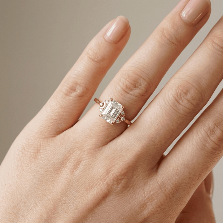 ANELLO IN Zirconia BAGUETTE ARGENTO