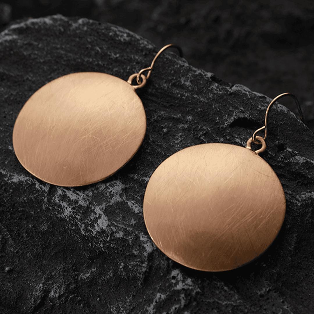 Orecchini Retro Disco color oro