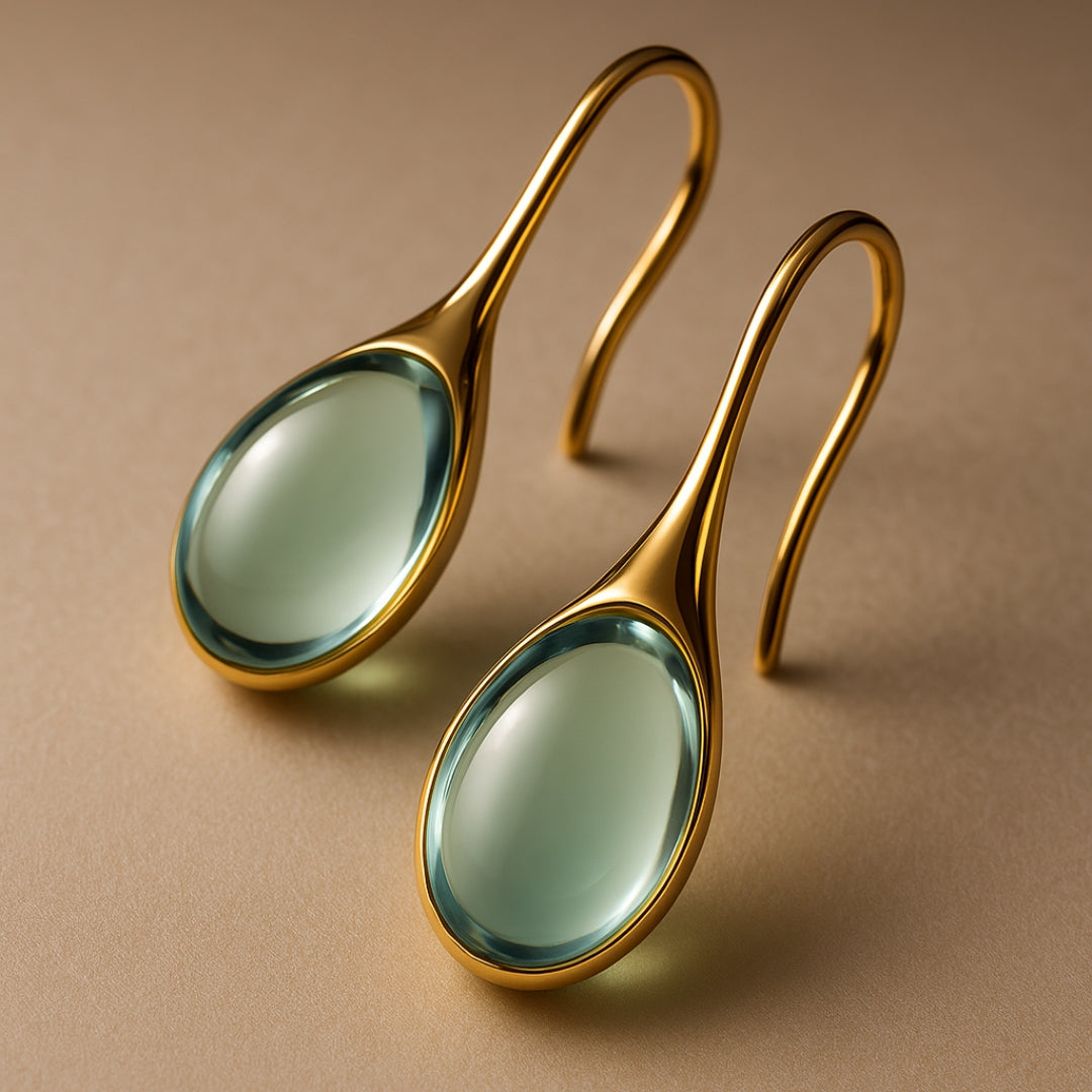 Orecchini a Goccia color oro e color argento