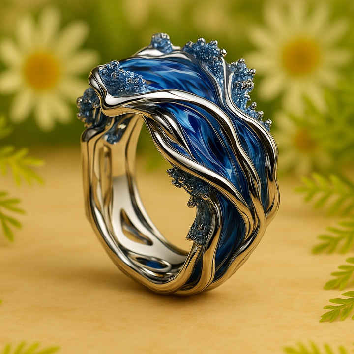 Anello Vintage Dorato Ondulato
