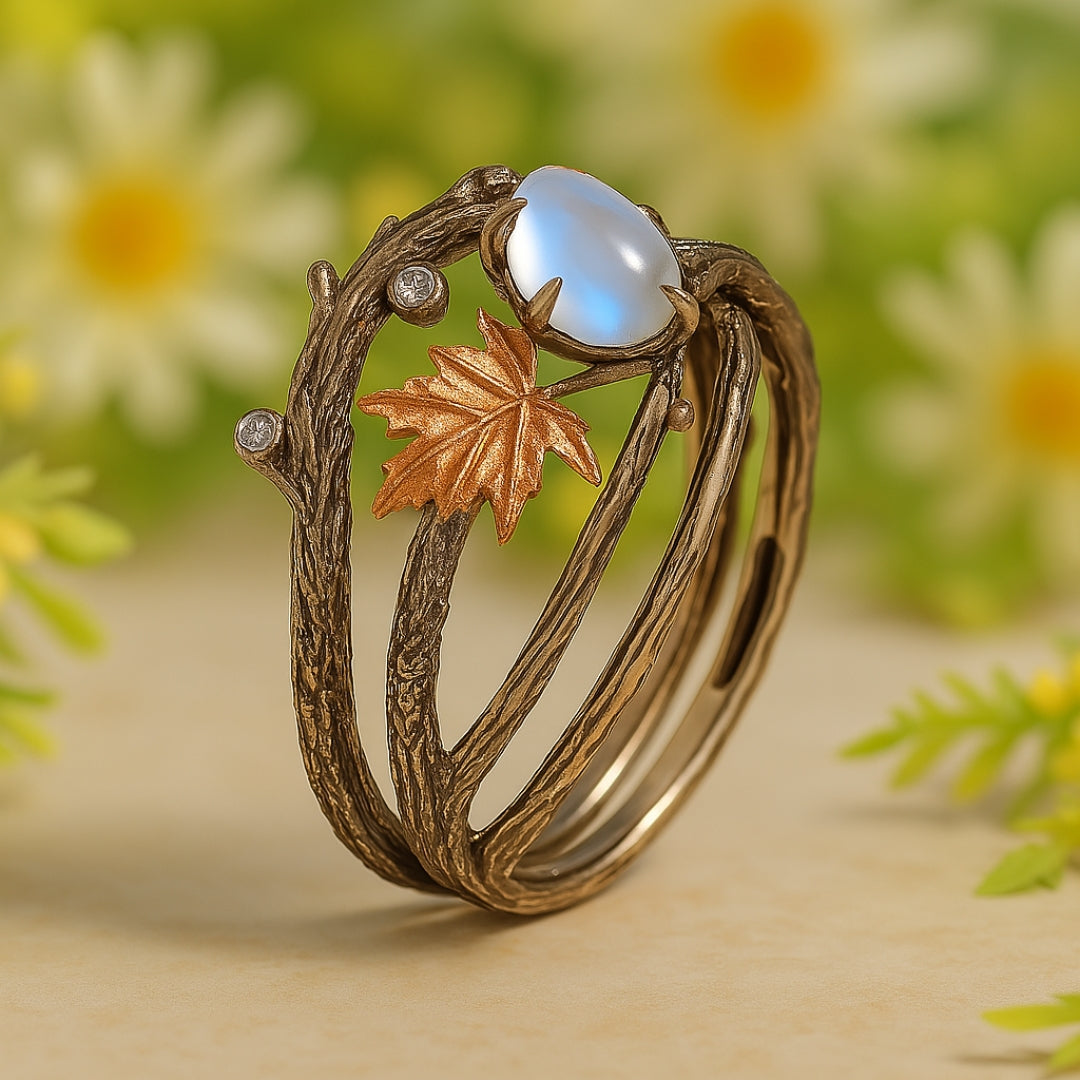 Anello in Pietra di Luna Naturale